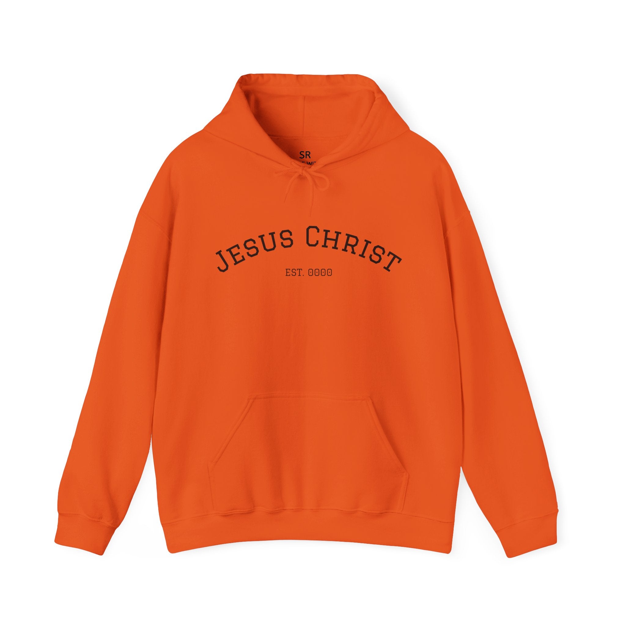 JESUS CHRIST Hoodie – Clean Faith Statement mit Cross Backprint (Unisex)