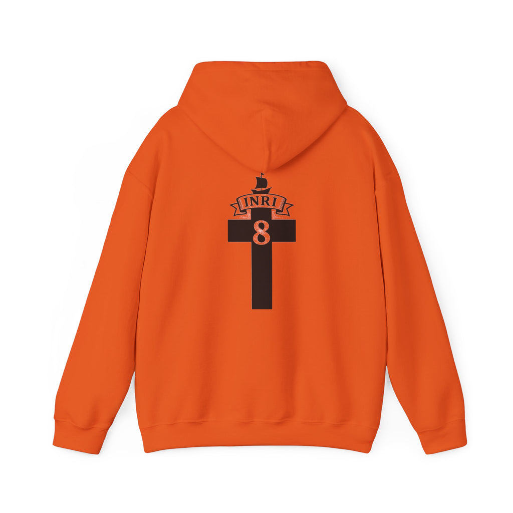 JESUS CHRIST Hoodie – Clean Faith Statement mit Cross Backprint (Unisex)