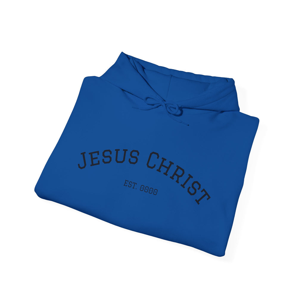 JESUS CHRIST Hoodie – Clean Faith Statement mit Cross Backprint (Unisex)