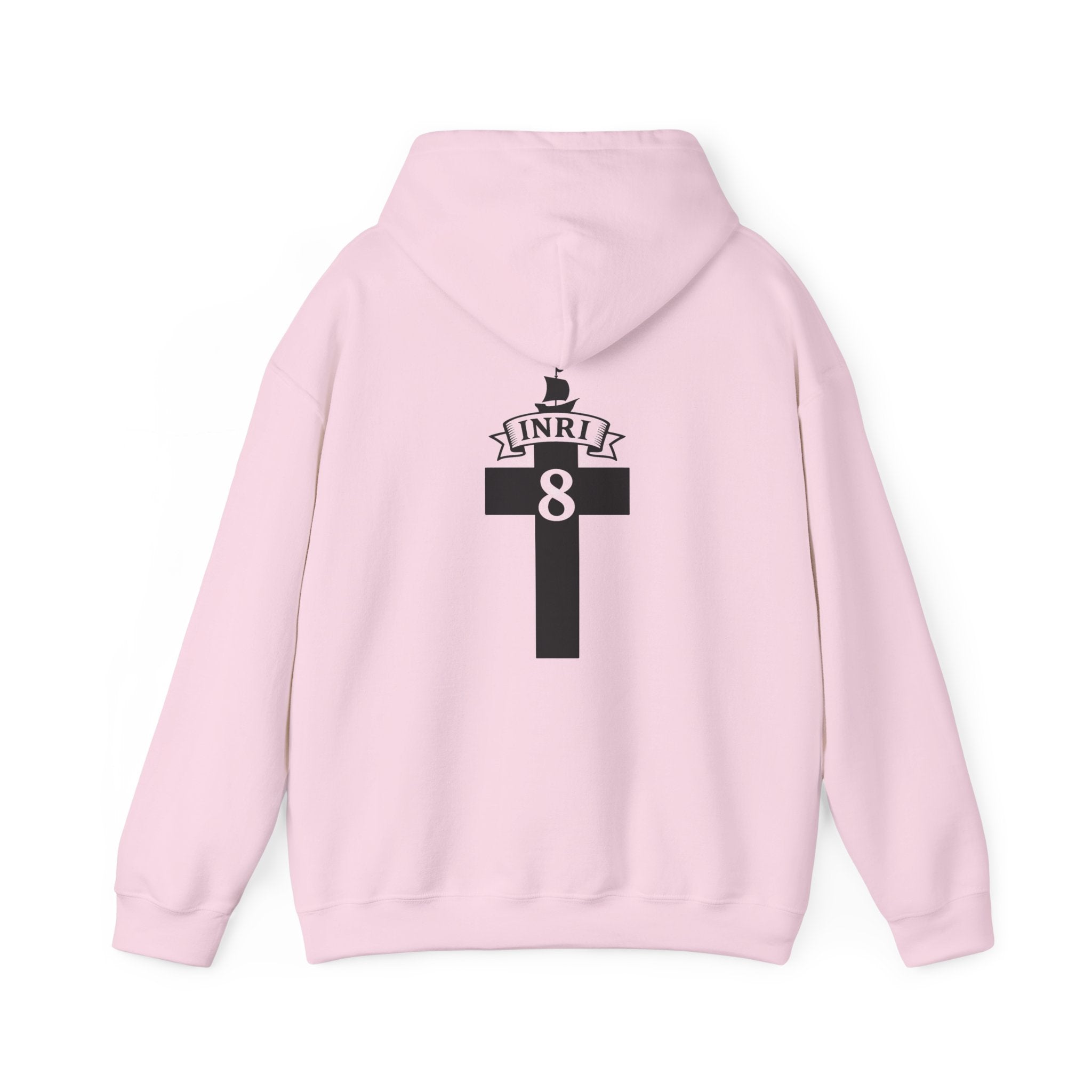 JESUS CHRIST Hoodie – Clean Faith Statement mit Cross Backprint (Unisex)