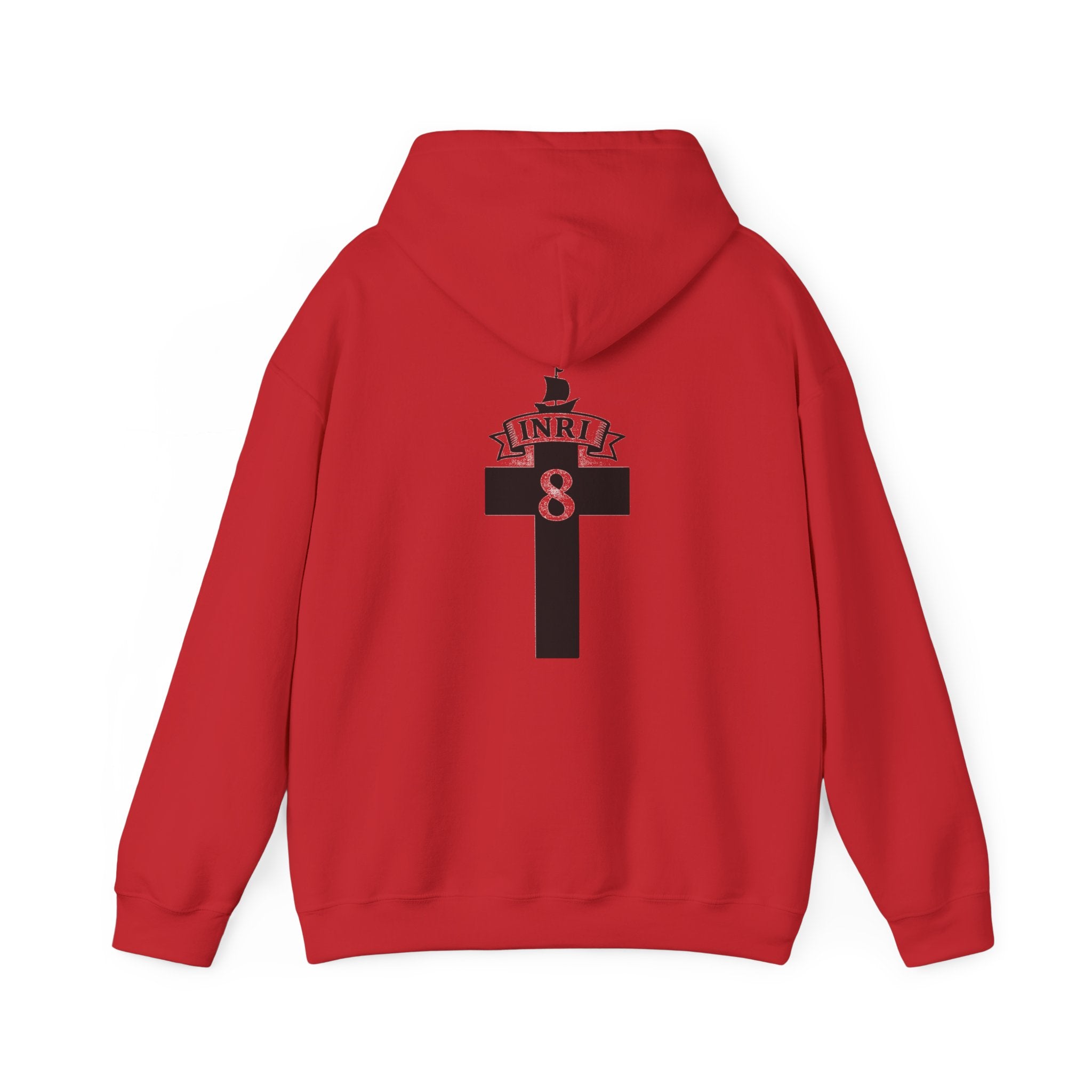 JESUS CHRIST Hoodie – Clean Faith Statement mit Cross Backprint (Unisex)