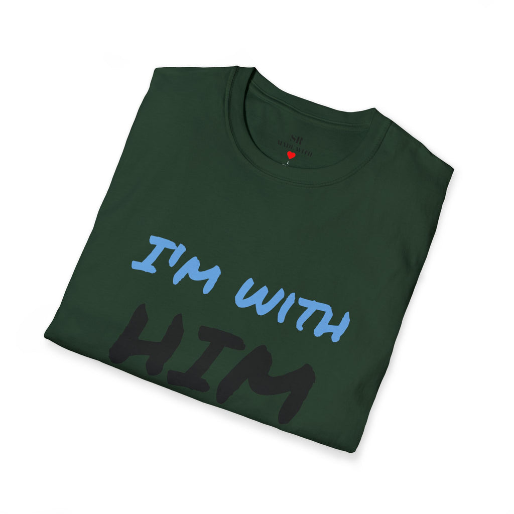 I’m With Him T-Shirt – Fun Couple Tee mit Pfeil (Unisex, viele Farben)