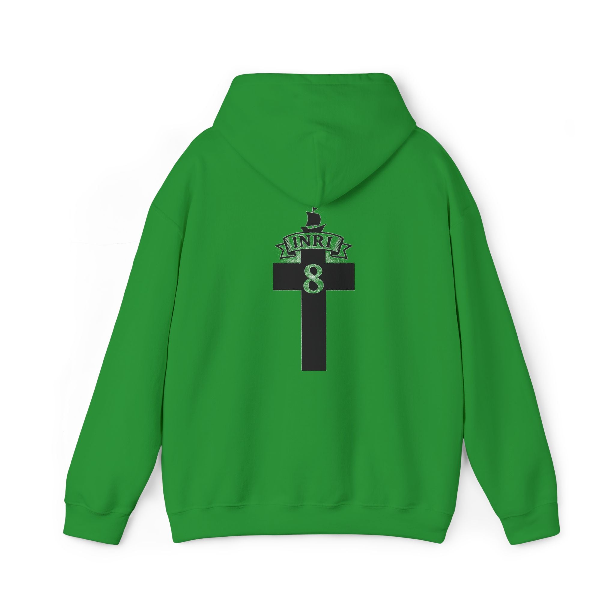 JESUS CHRIST Hoodie – Clean Faith Statement mit Cross Backprint (Unisex)