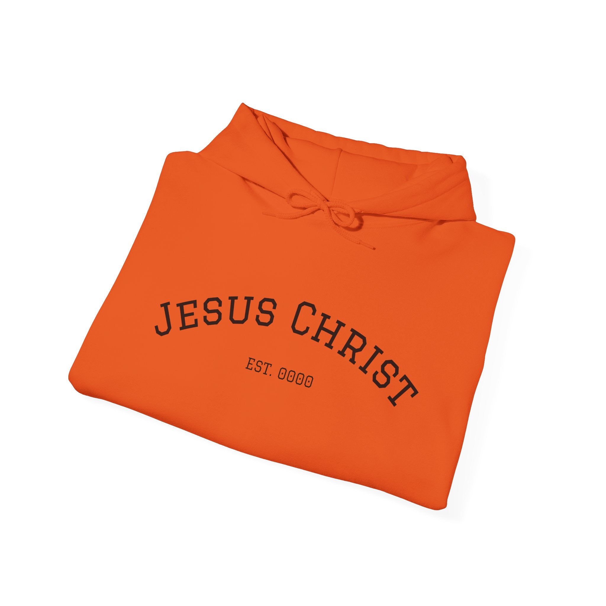 JESUS CHRIST Hoodie – Clean Faith Statement mit Cross Backprint (Unisex)