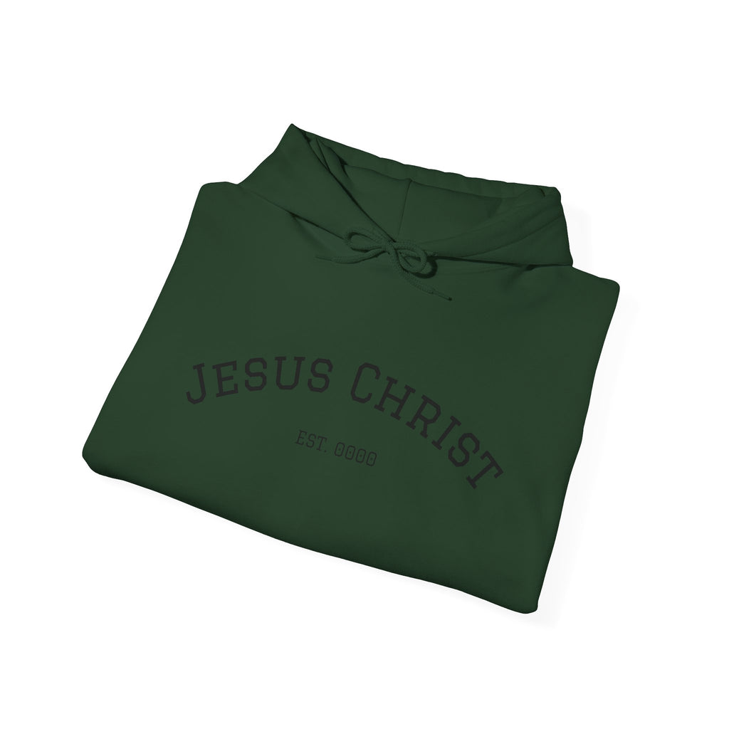 JESUS CHRIST Hoodie – Clean Faith Statement mit Cross Backprint (Unisex)