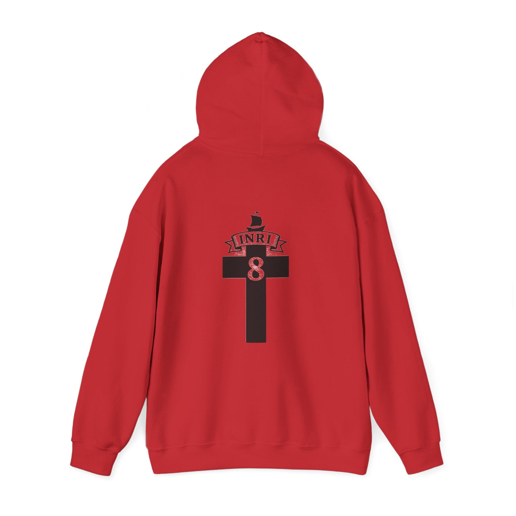 JESUS CHRIST Hoodie – Clean Faith Statement mit Cross Backprint (Unisex)