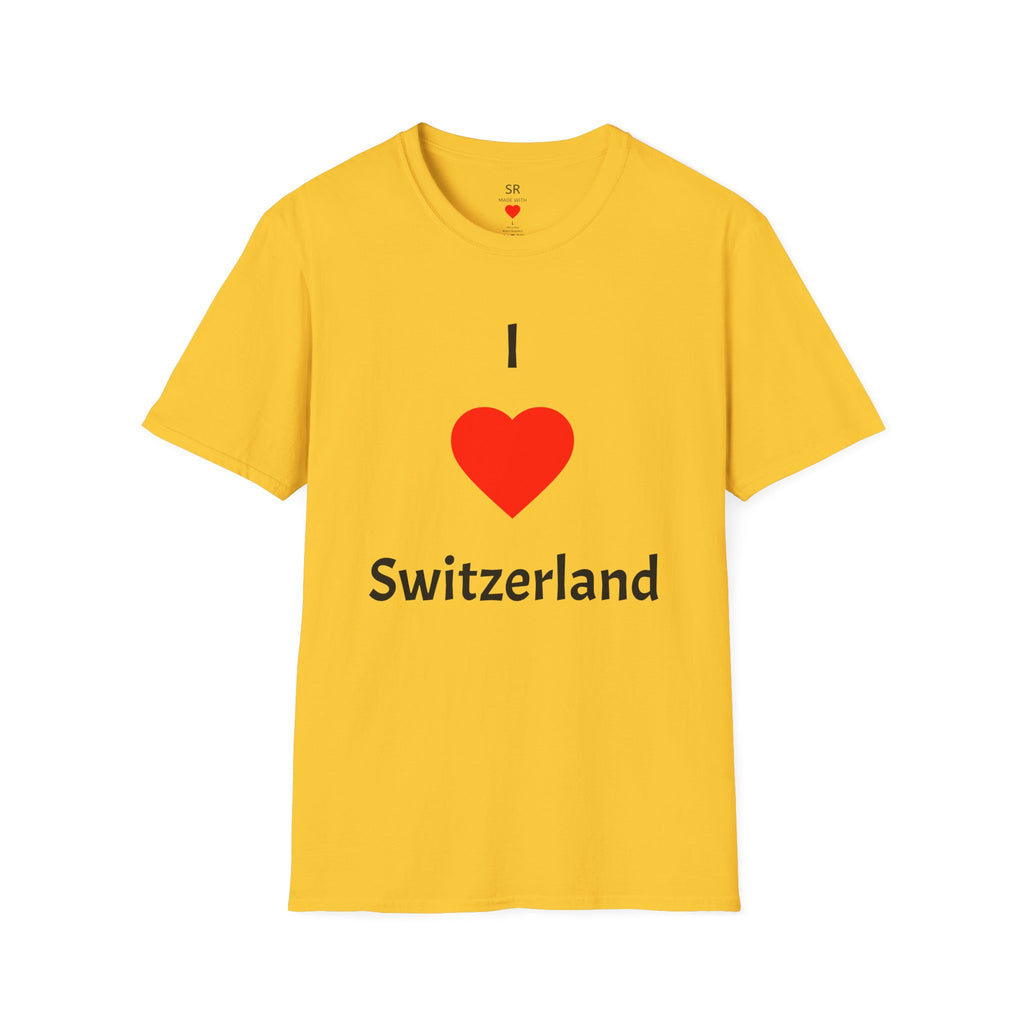 I ❤️ Switzerland T-Shirt – Clean Travel & Pride Tee (Unisex, viele Farben)