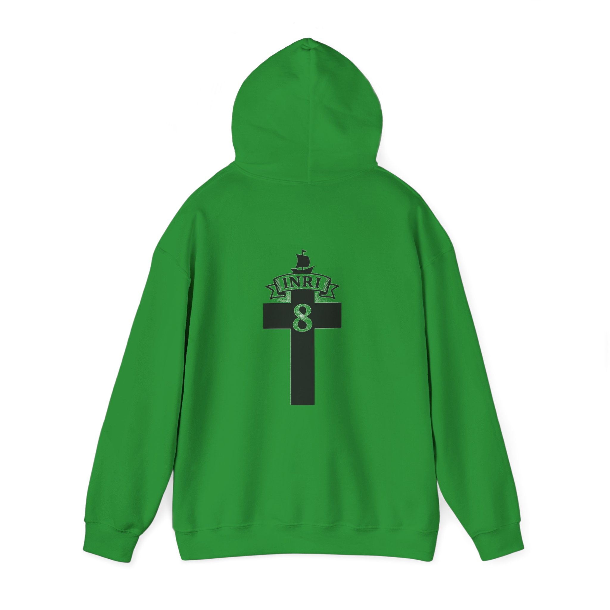 JESUS CHRIST Hoodie – Clean Faith Statement mit Cross Backprint (Unisex)