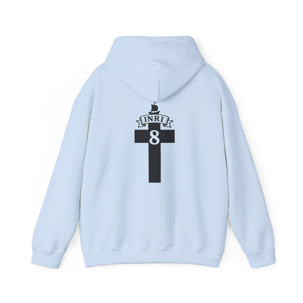 JESUS CHRIST Hoodie – Clean Faith Statement mit Cross Backprint (Unisex)