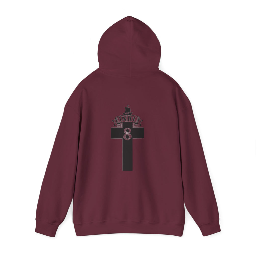 JESUS CHRIST Hoodie – Clean Faith Statement mit Cross Backprint (Unisex)