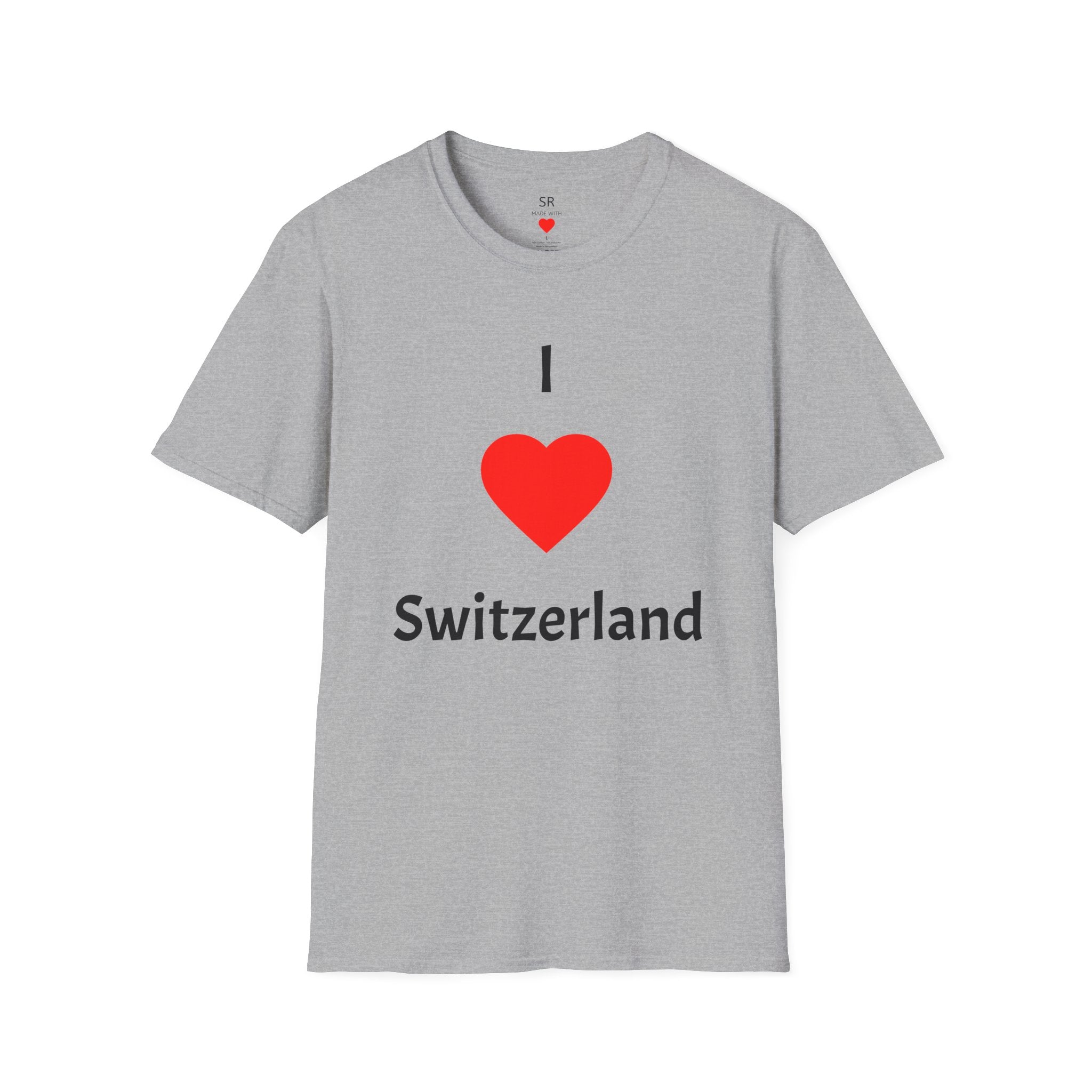 I ❤️ Switzerland T-Shirt – Clean Travel & Pride Tee (Unisex, viele Farben)
