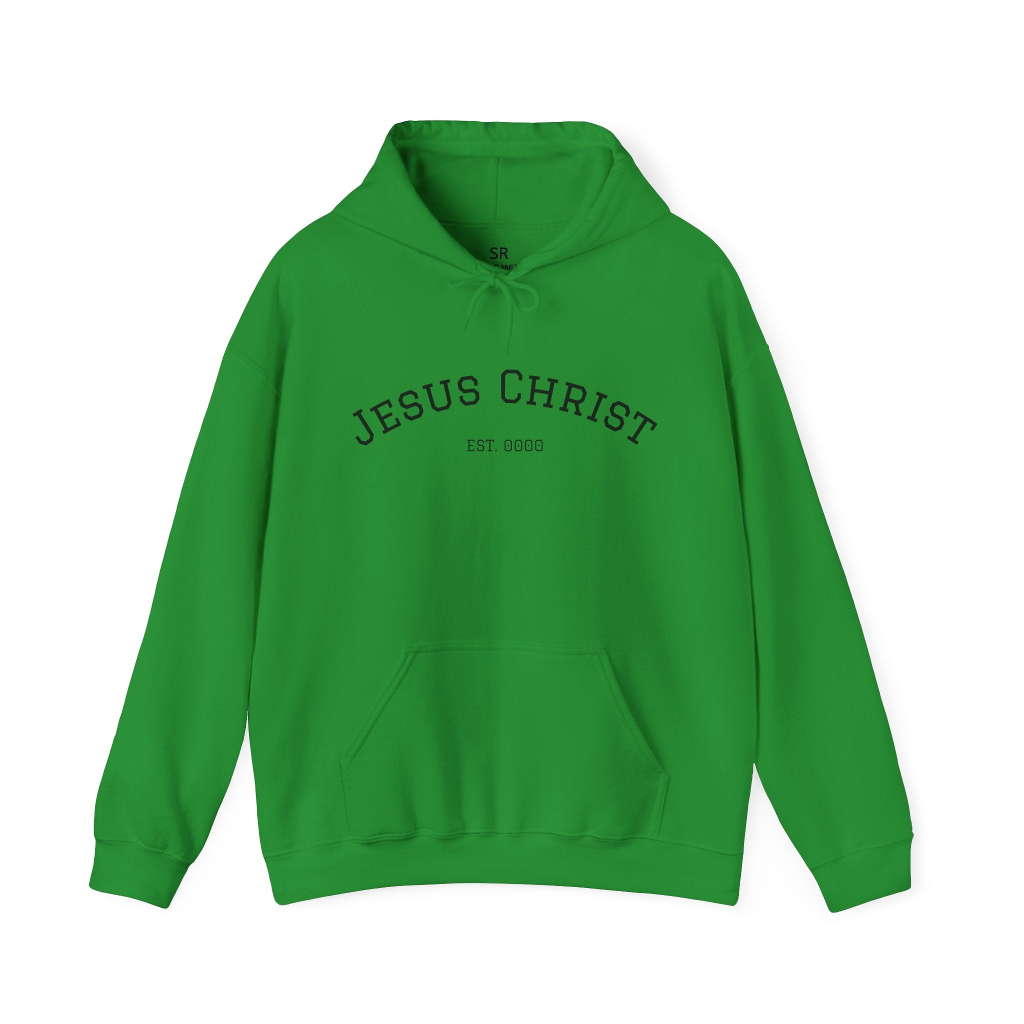 JESUS CHRIST Hoodie – Clean Faith Statement mit Cross Backprint (Unisex)