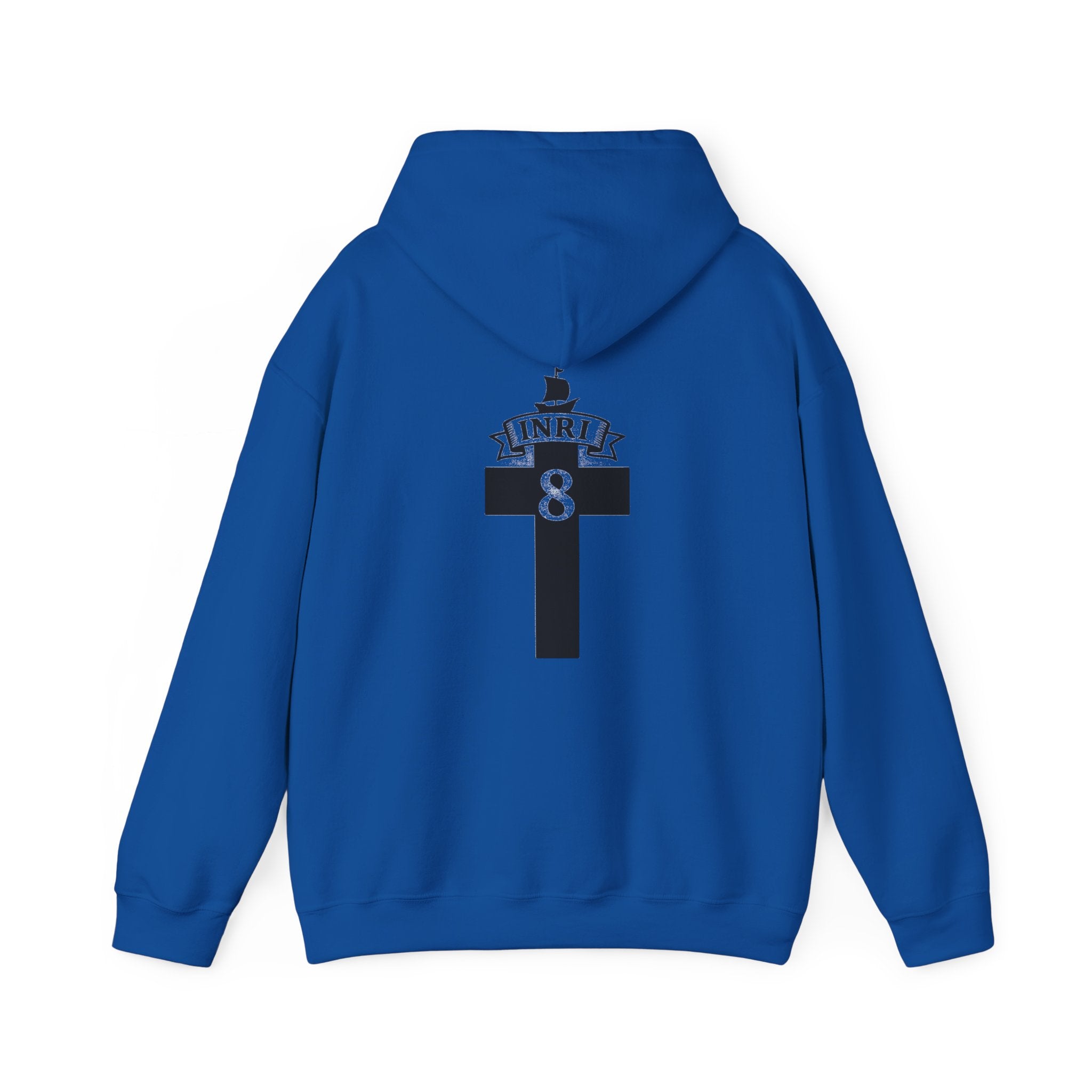 JESUS CHRIST Hoodie – Clean Faith Statement mit Cross Backprint (Unisex)