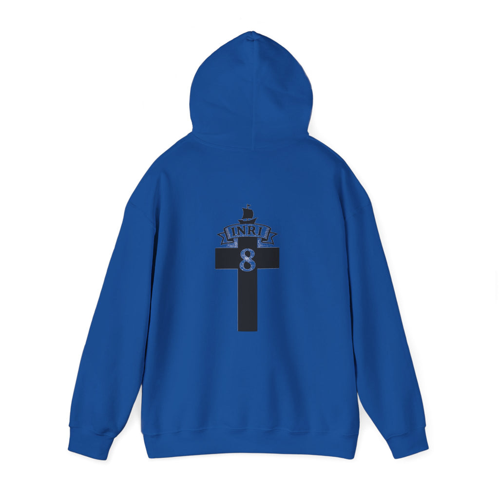 JESUS CHRIST Hoodie – Clean Faith Statement mit Cross Backprint (Unisex)