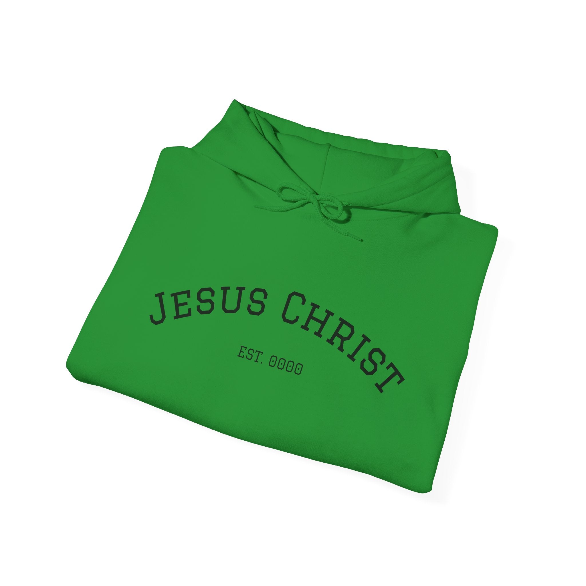 JESUS CHRIST Hoodie – Clean Faith Statement mit Cross Backprint (Unisex)
