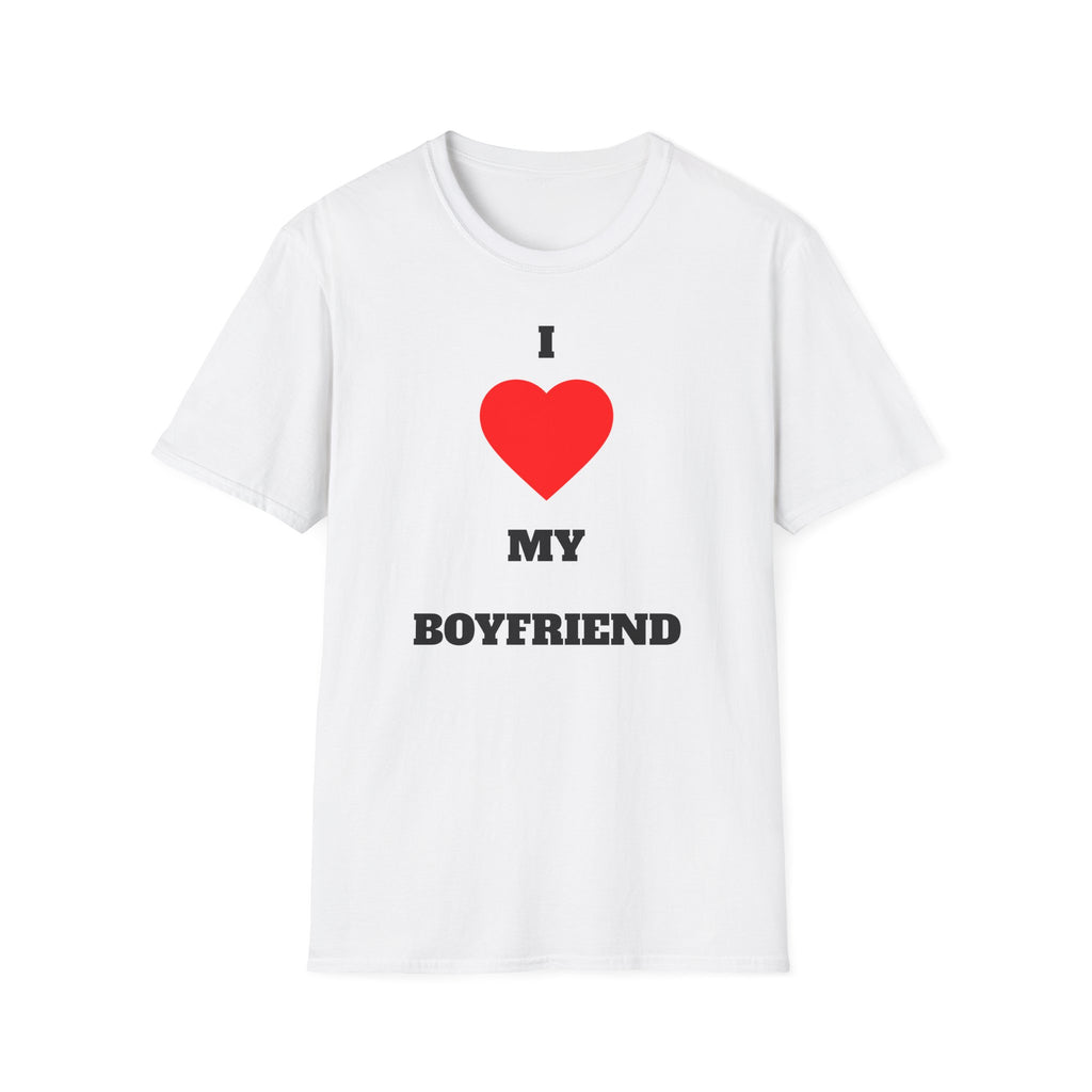 I ❤️ My Boyfriend T-Shirt – Cleanes Couple-Statement in Weiß