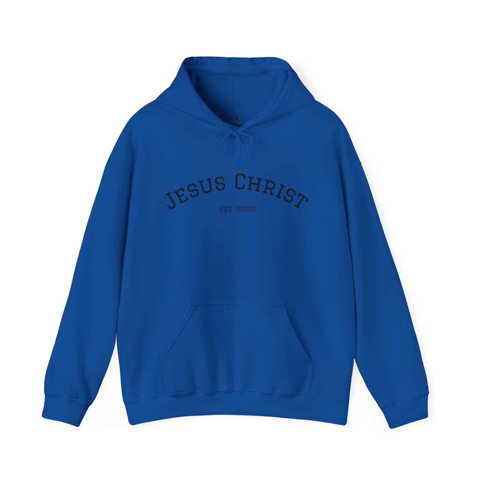 JESUS CHRIST Hoodie – Clean Faith Statement mit Cross Backprint (Unisex)