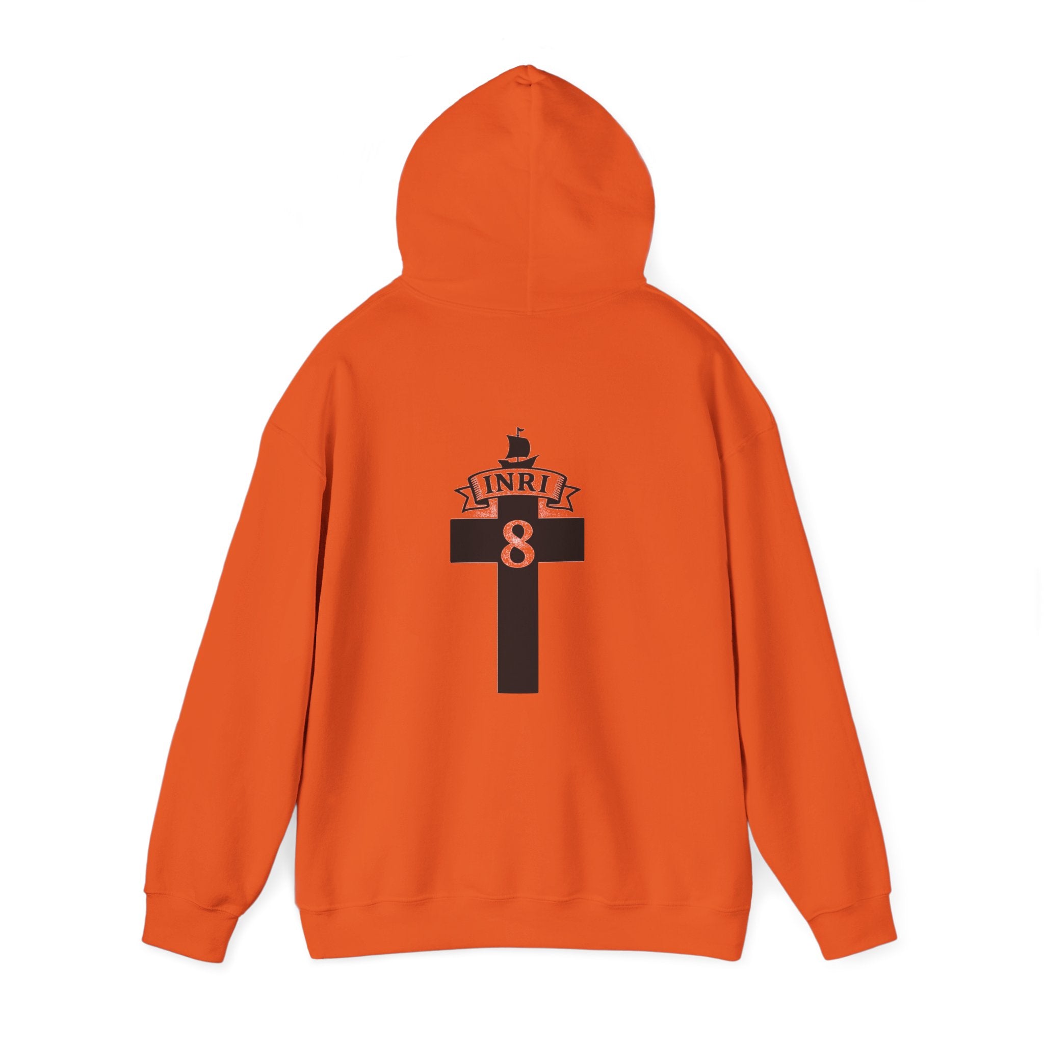 JESUS CHRIST Hoodie – Clean Faith Statement mit Cross Backprint (Unisex)
