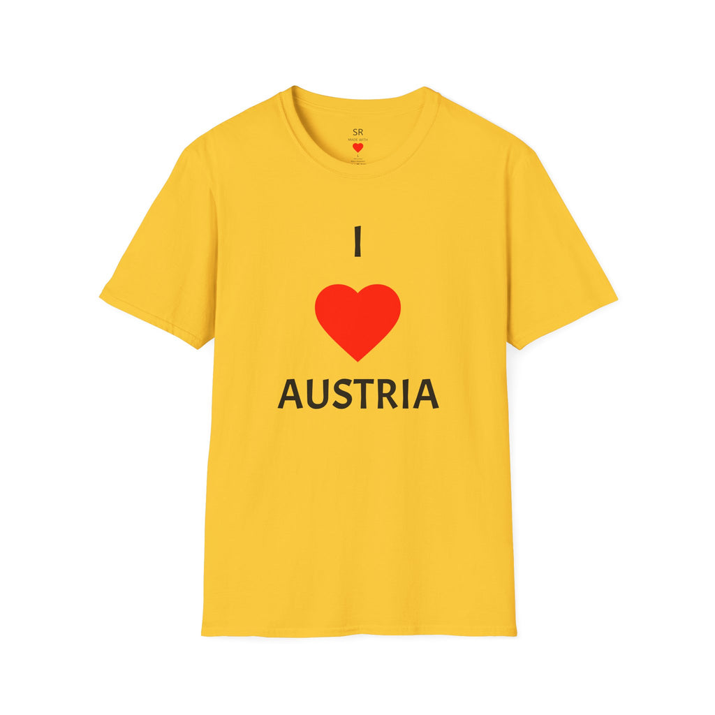 I ❤️ Austria T-Shirt – Clean Travel & Pride Tee (Unisex, viele Farben)